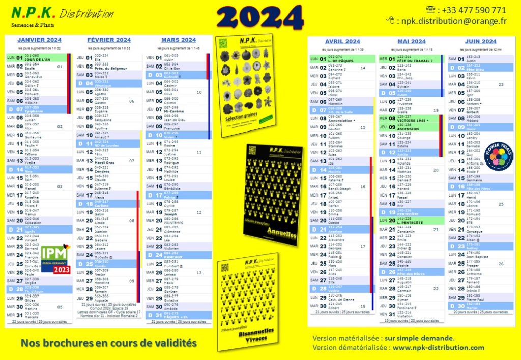 Calendrier 2024